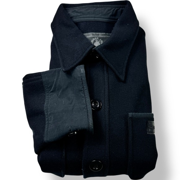 Metroit Motor Company Other - Detroit Motor Co Black Wool Blend Shacket Shirt Jacket Made in Detroit Men's XL